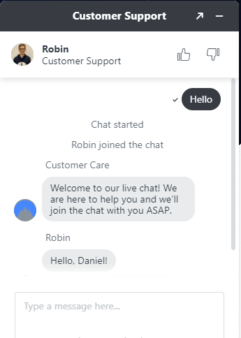 Report to customer service