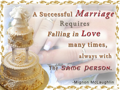 Marriage is all about loving someone again and again