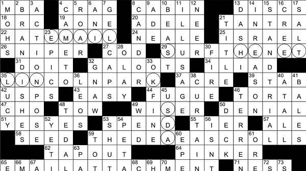 The Art of Wordplay Edge of a Canyon Crossword Clue NYT Style