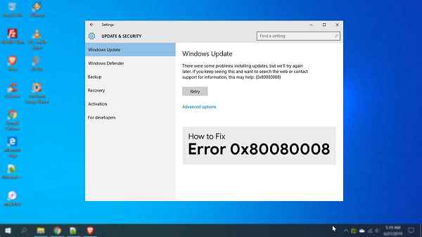 Understanding Windows Update Error 0x80080008